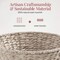 Best Choice Products Easter Basket, Small Woven Easter Basket for Kids w/ Collapsible Handle, Tapered Shape